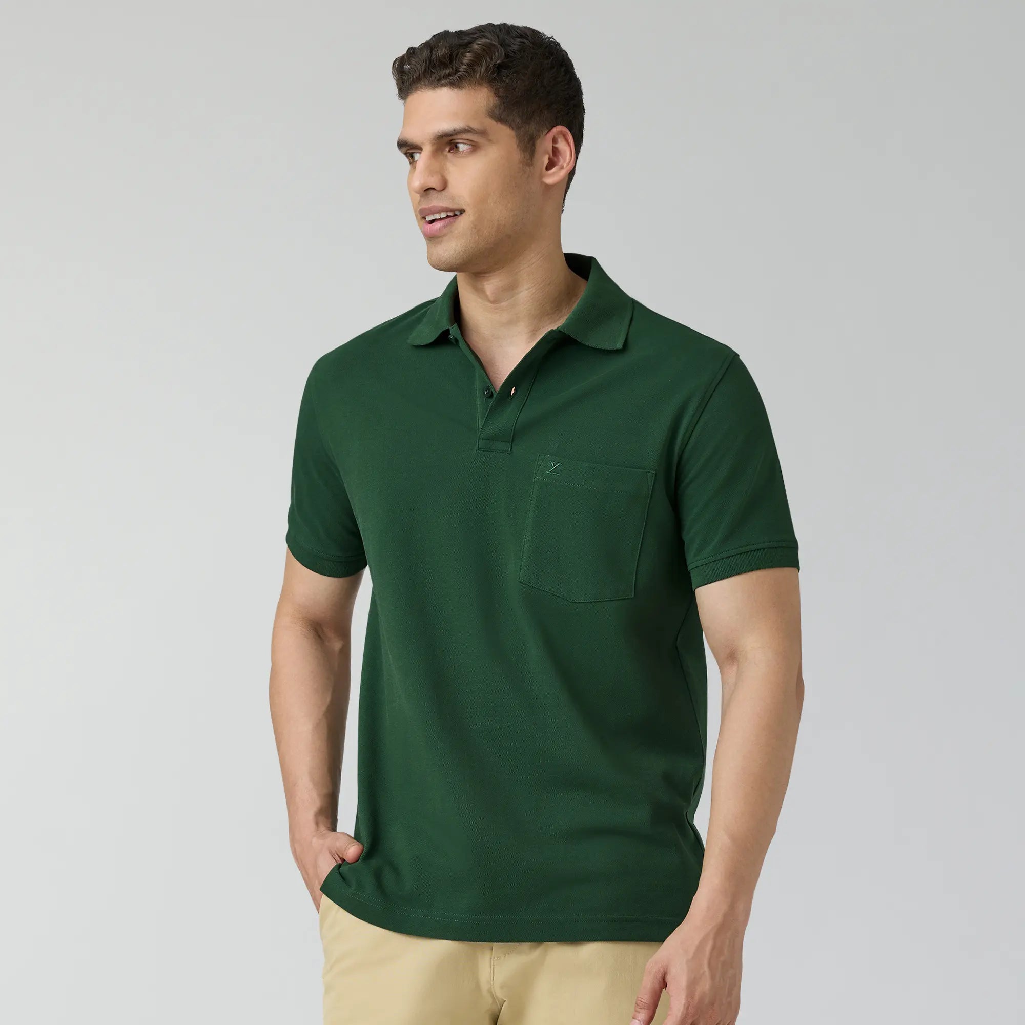Code Polo T-shirts Basil Green
