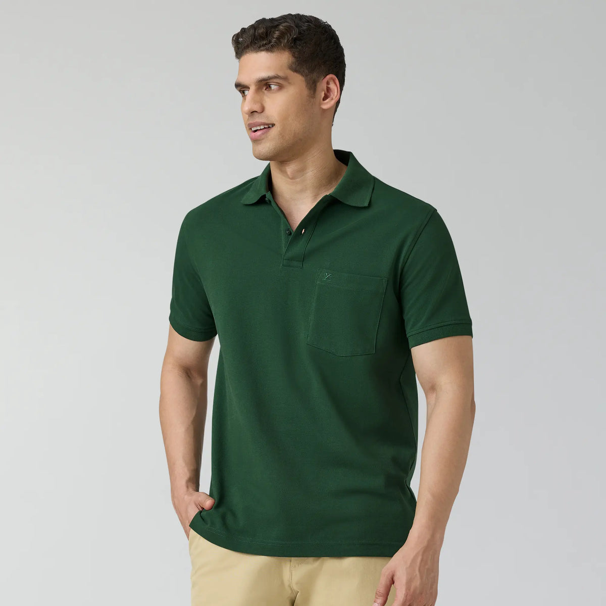 Code Polo T-shirts Basil Green