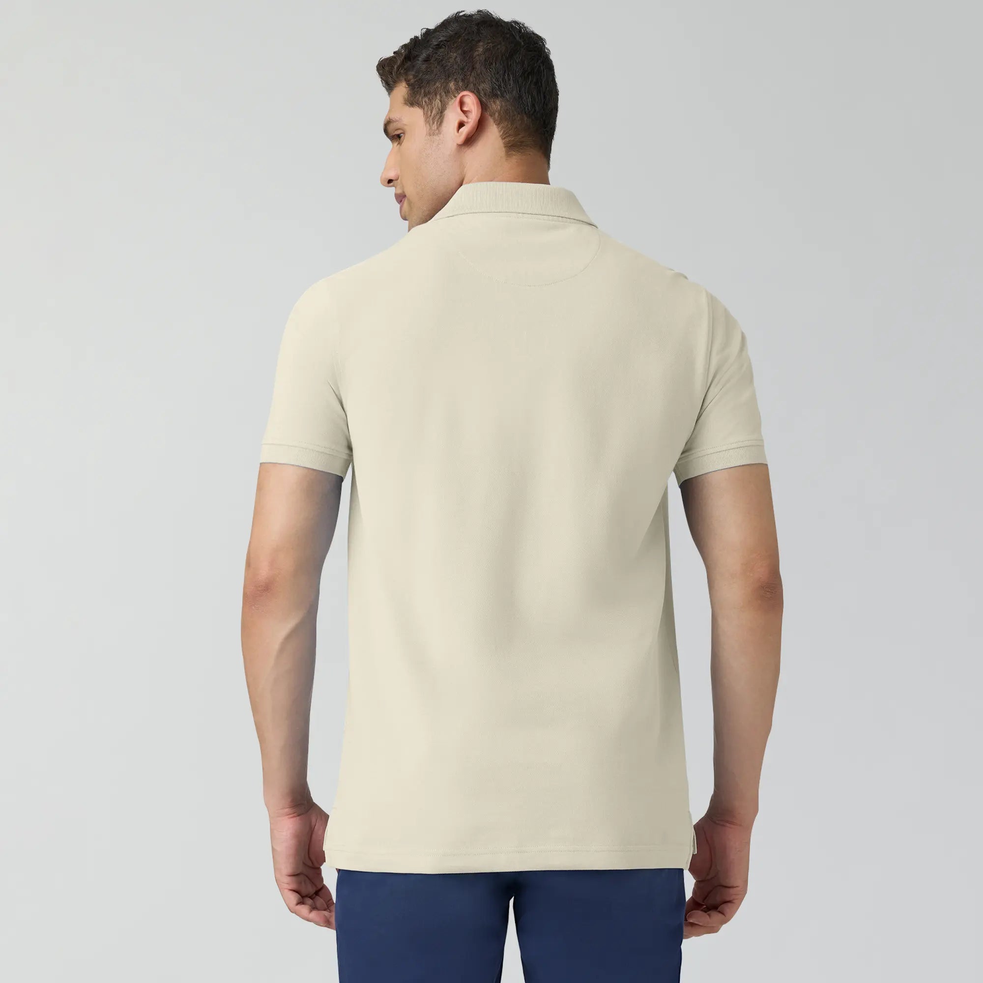 Code Polo T-shirts Almond White