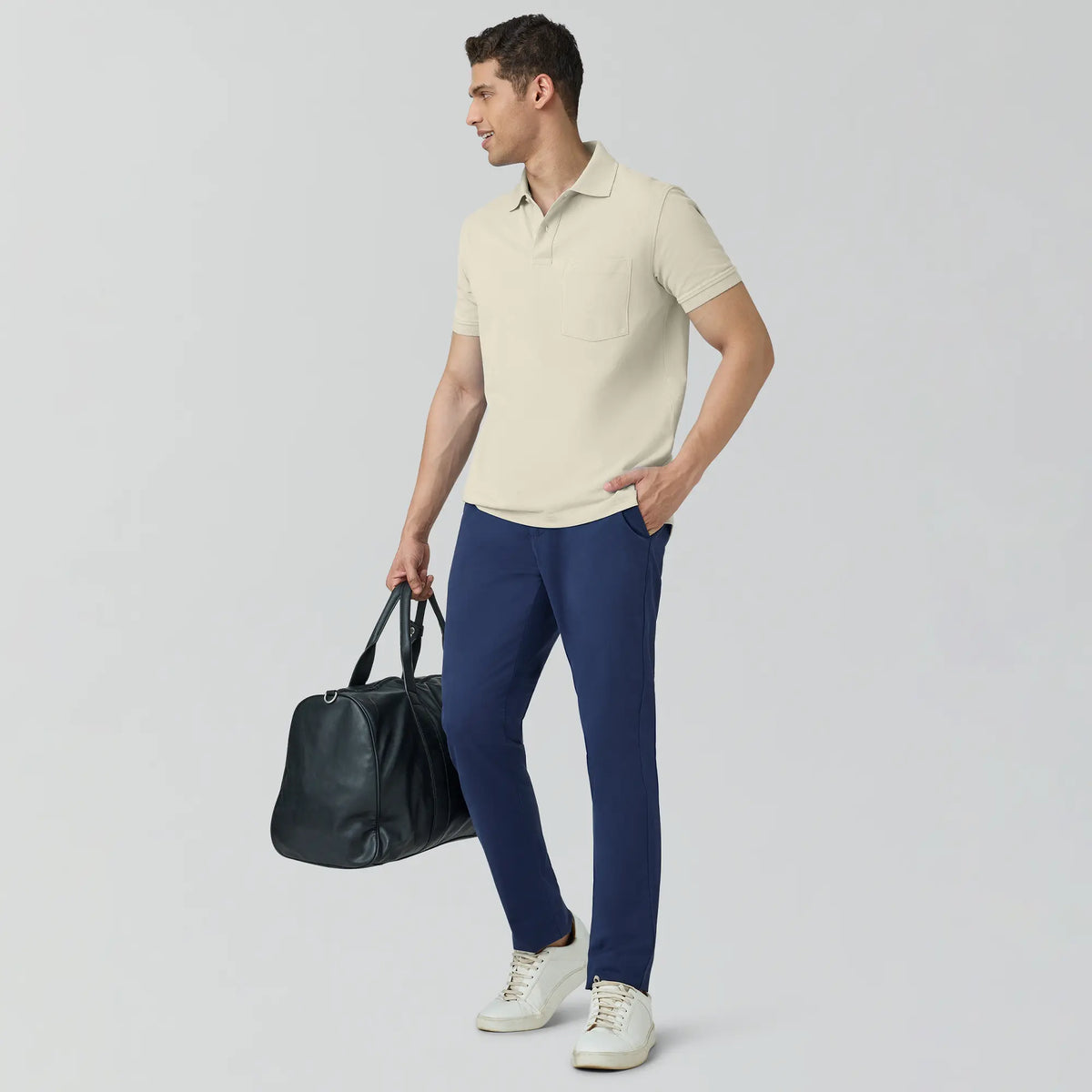 Code Polo T-shirts Almond White
