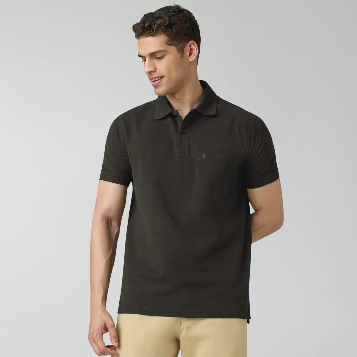 Code Polo T-shirts Mocha Brown