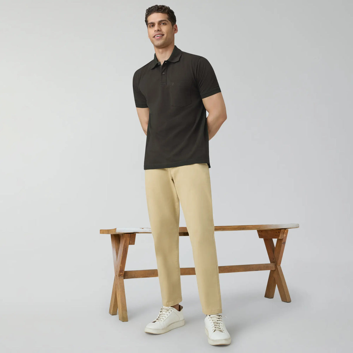 Code Polo T-shirts Mocha Brown