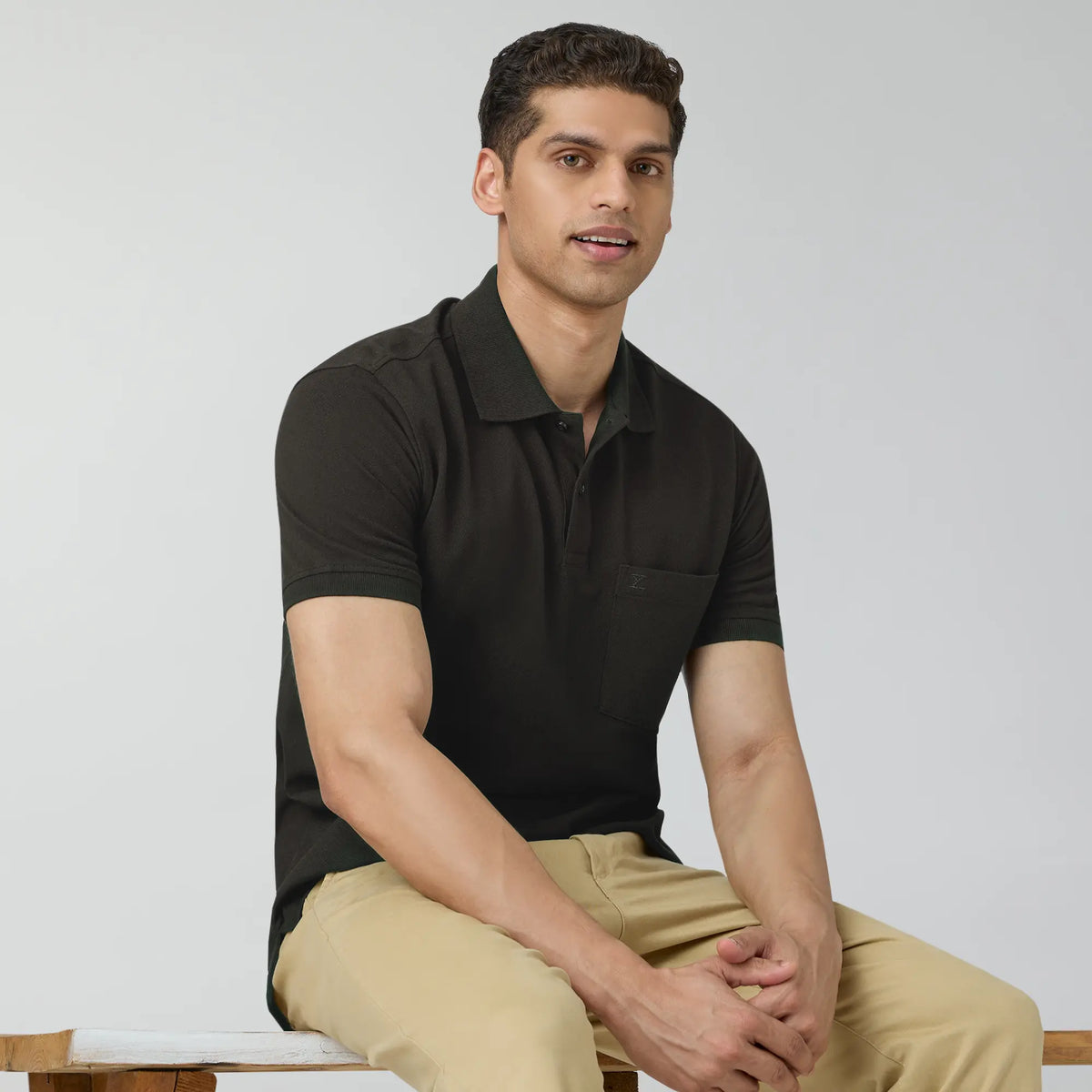 Code Polo T-shirts Mocha Brown