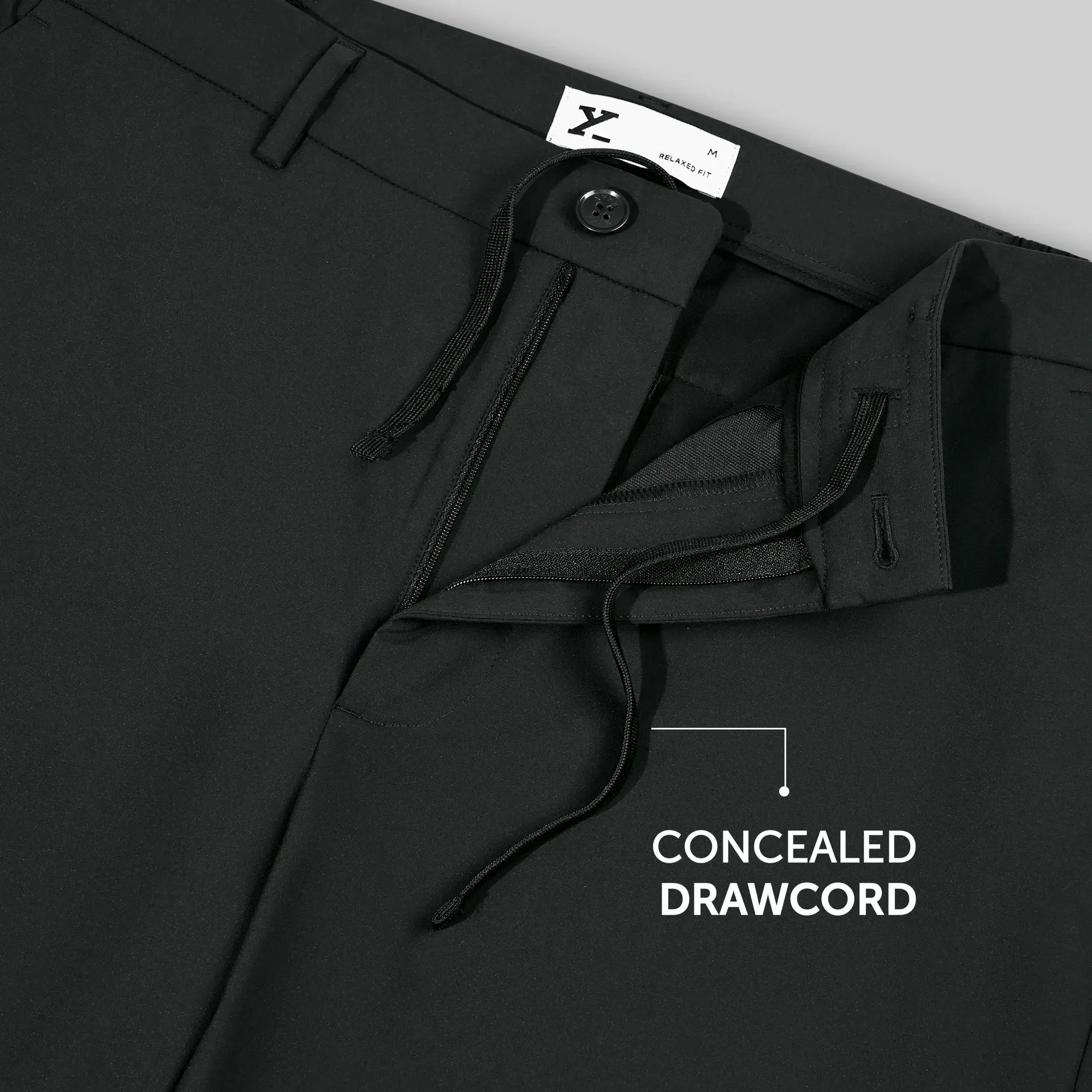VELOCITY: Soft Stretch Pants - Straight Fit Pitch Black