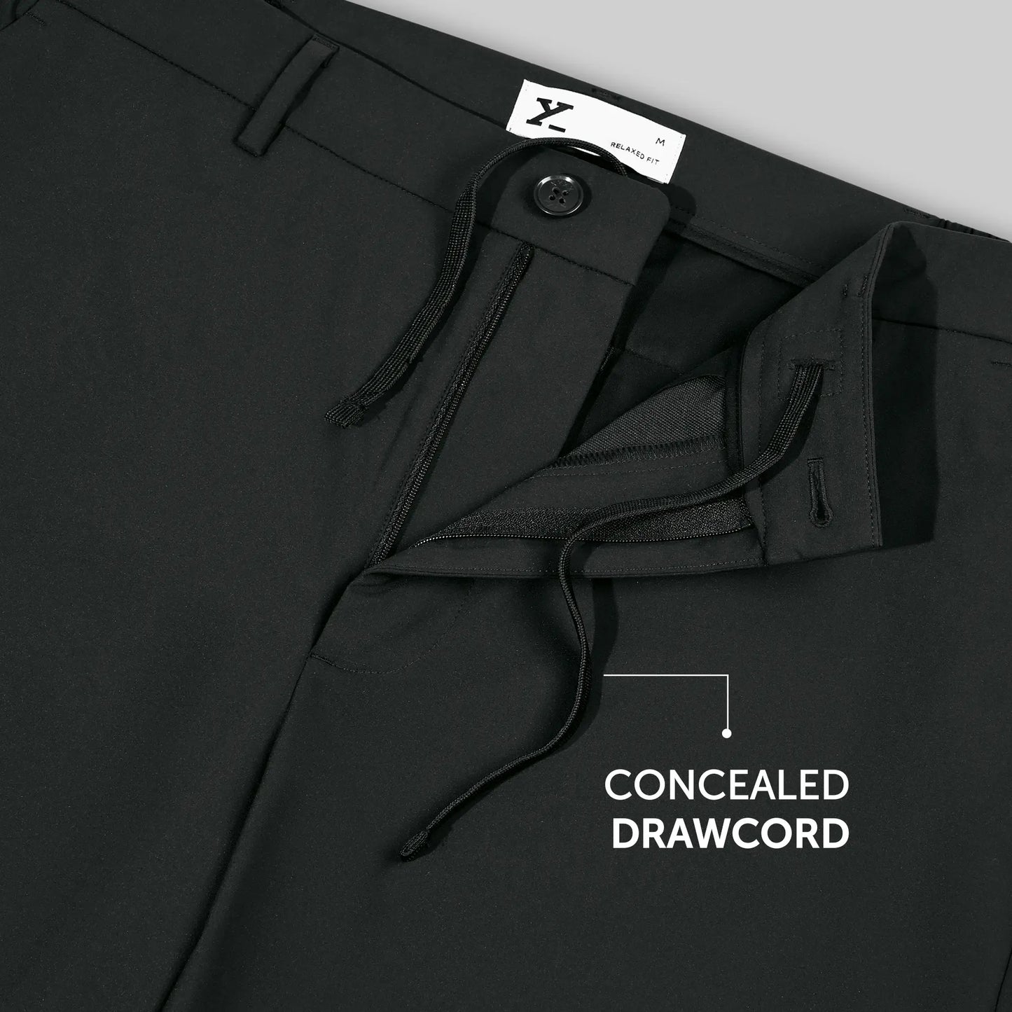 VELOCITY: Soft Stretch Pants - Straight Fit Pitch Black
