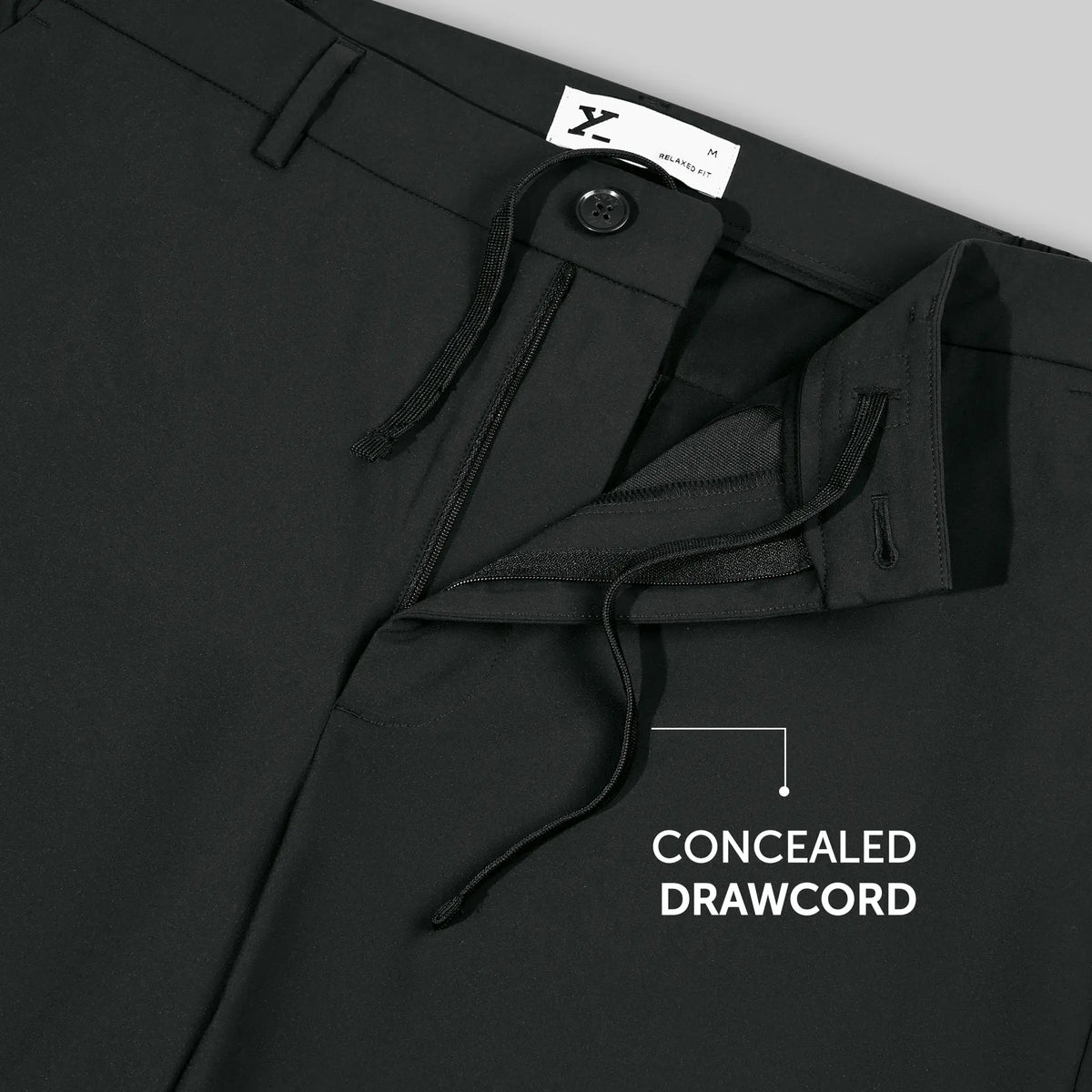 VELOCITY: Soft Stretch Pants - Straight Fit Pitch Black