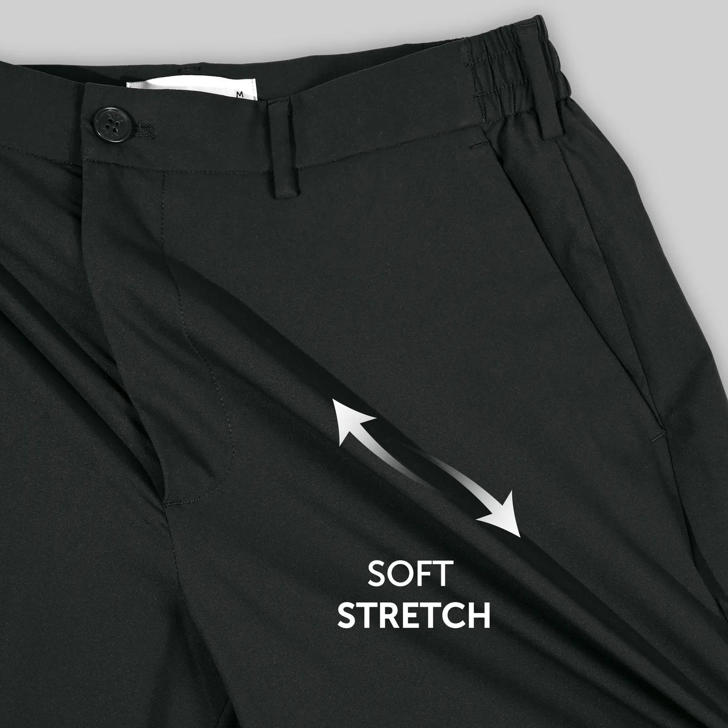 VELOCITY: Soft Stretch Pants - Relaxed Fit Pitch Black