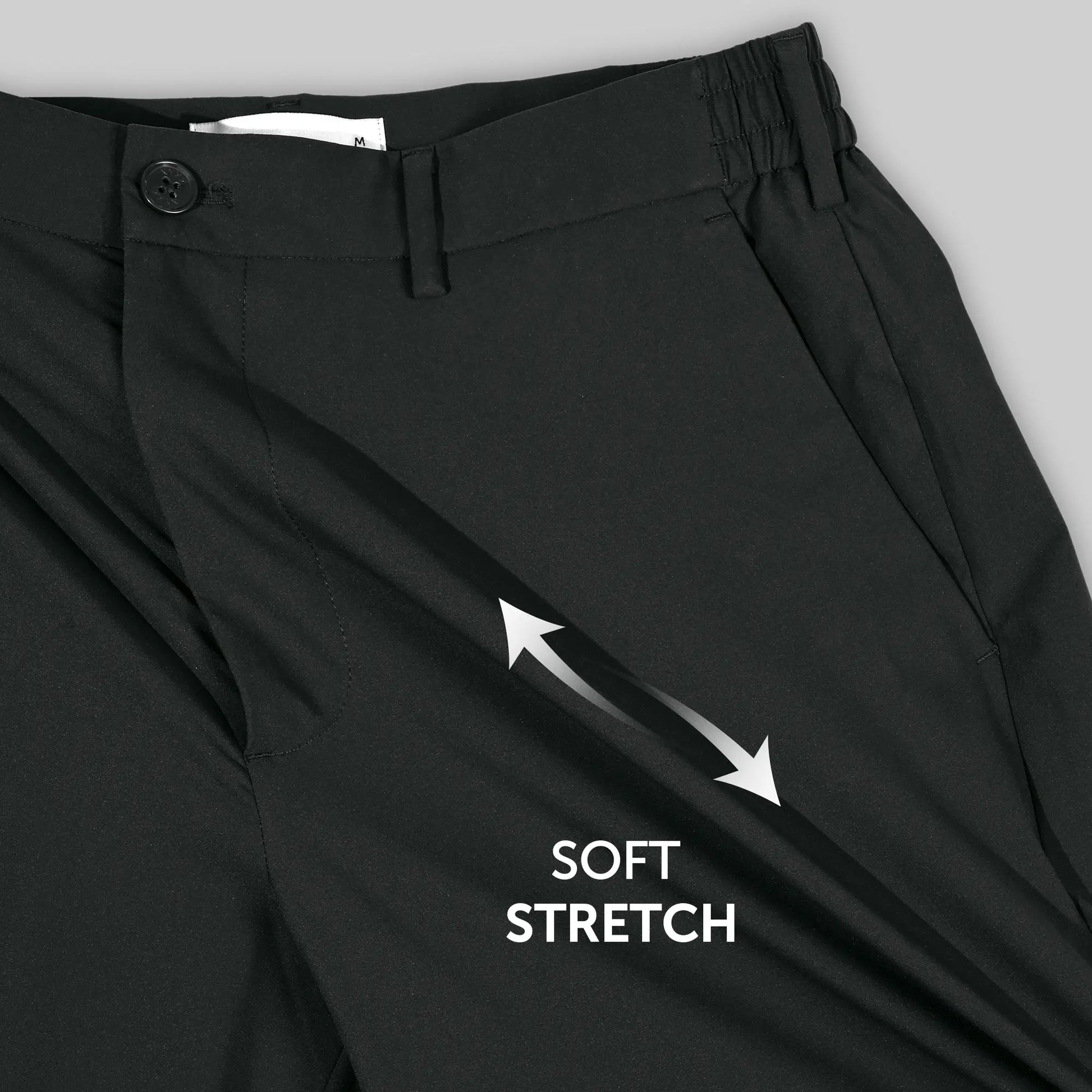 VELOCITY: Soft Stretch Pants - Relaxed Fit Pitch Black