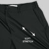 VELOCITY: Soft Stretch Pants - Straight Fit Pitch Black