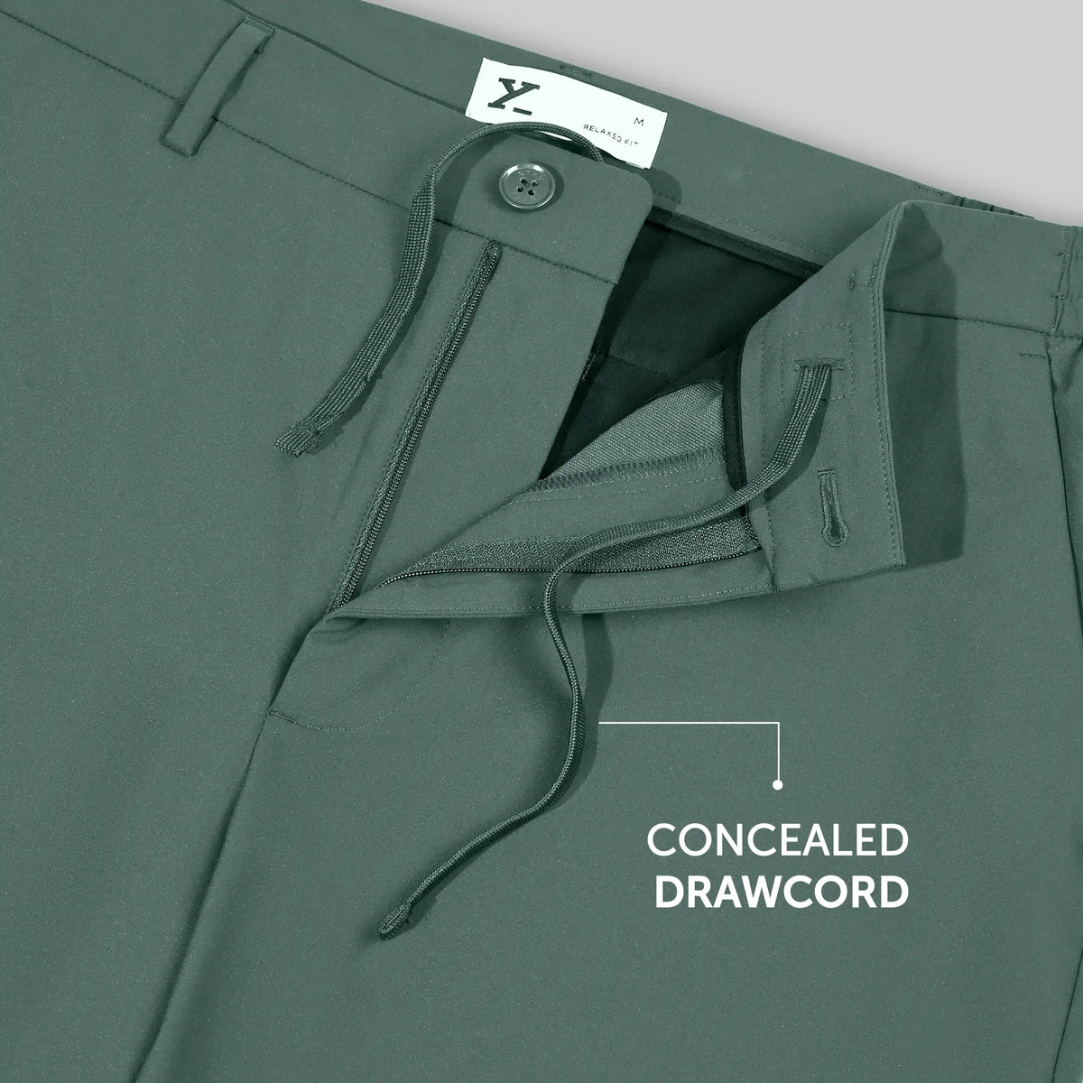 VELOCITY: Soft Stretch Pants - Straight Fit Pine Green