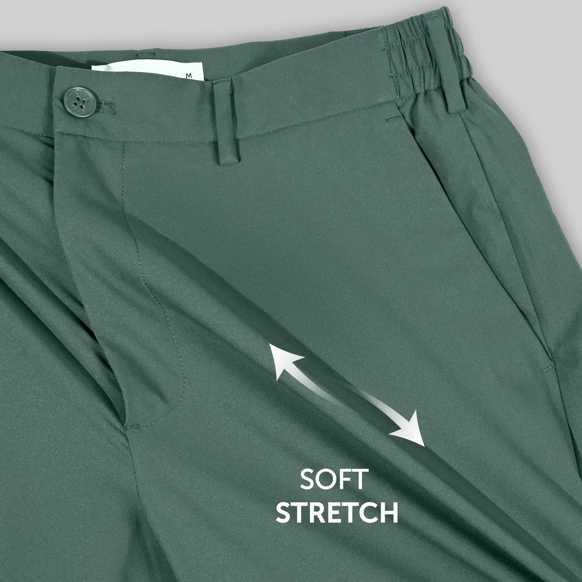 VELOCITY: Soft Stretch Pants - Straight Fit Pine Green