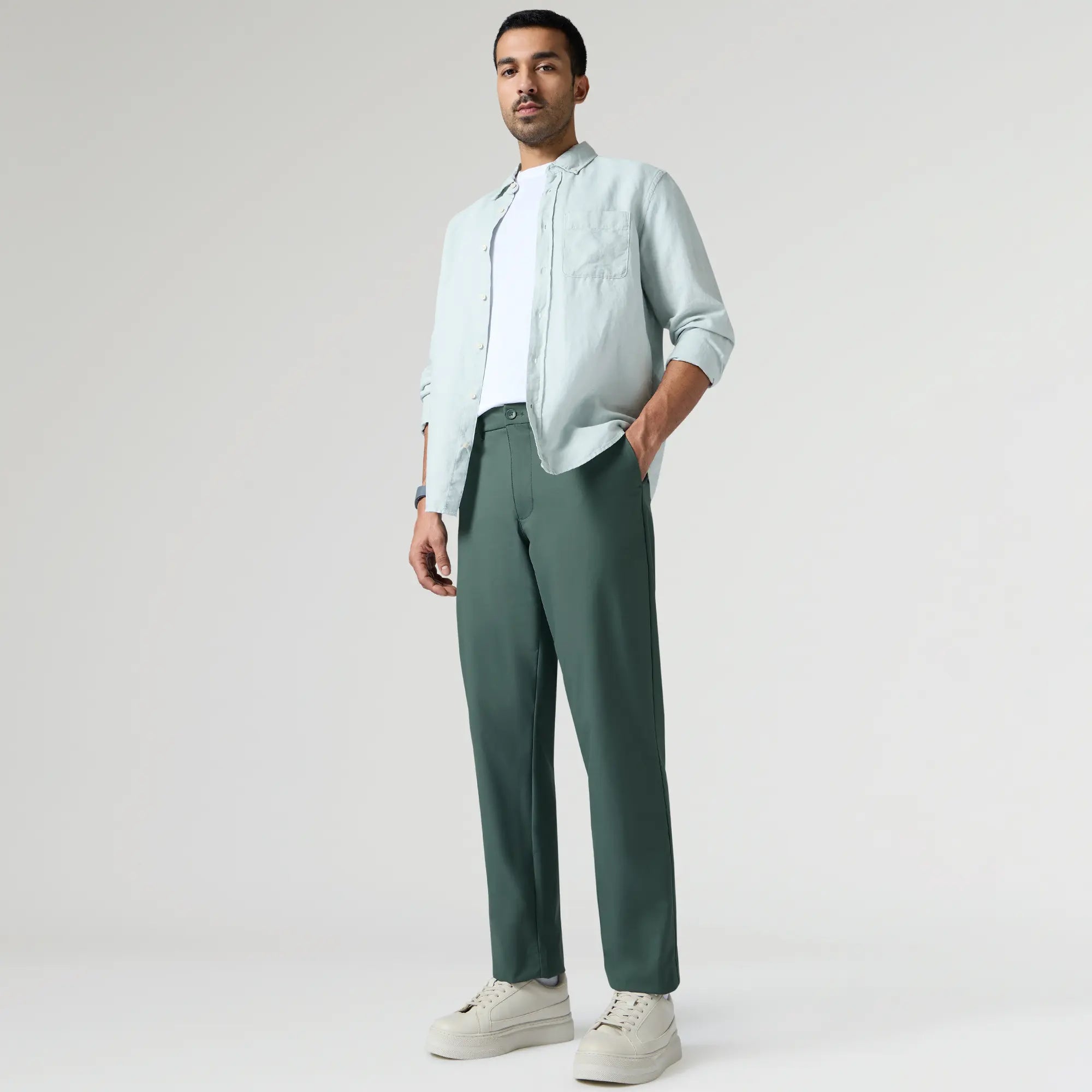 Mens Velocity Polyester Mobile Pants Pine Green