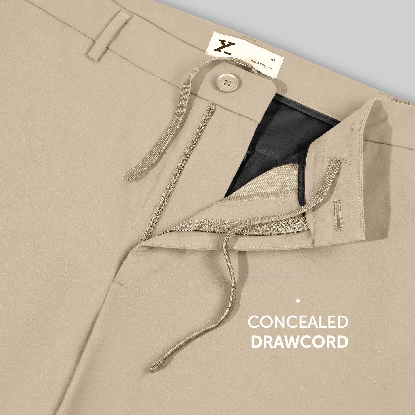 VELOCITY: Soft Stretch Pants - Straight Fit Tan Brown