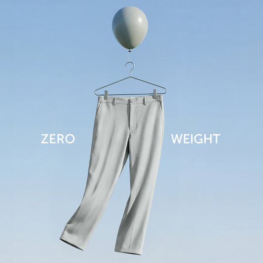 VELOCITY: Soft Stretch Pants - Relaxed Fit Chrome White