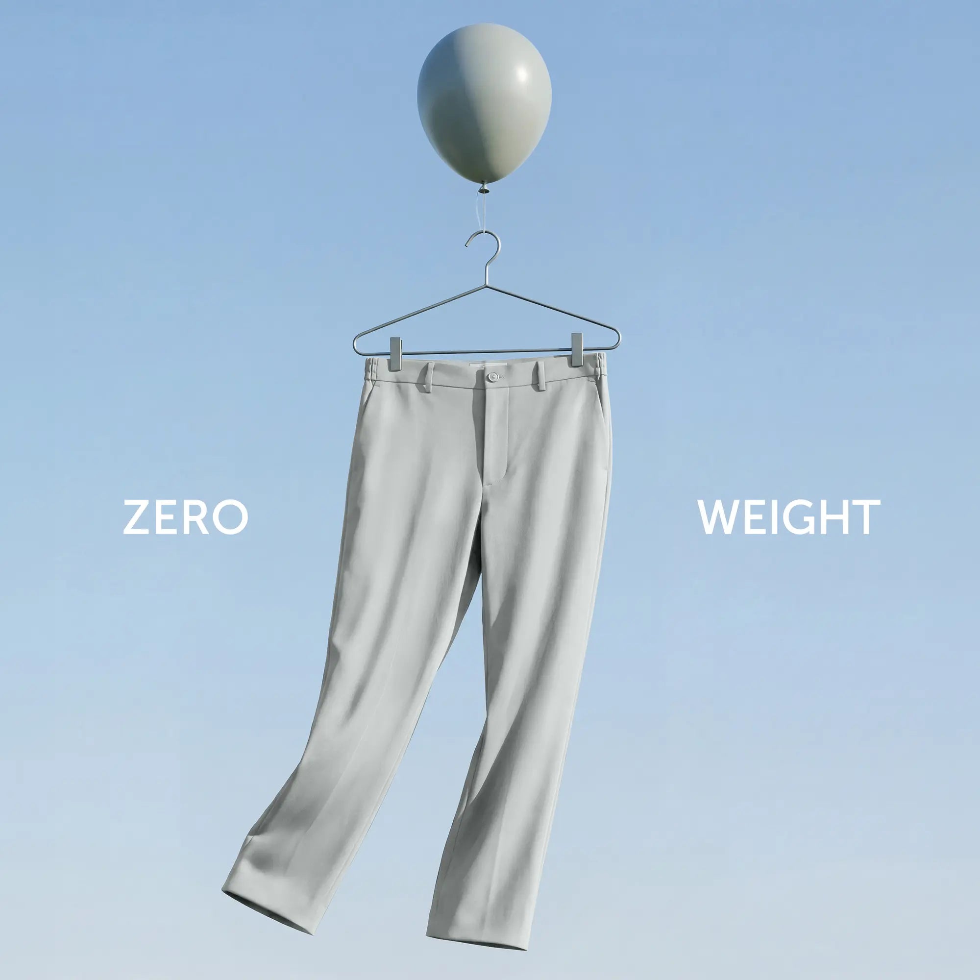 VELOCITY: Soft Stretch Pants - Straight Fit Chrome White