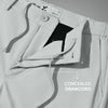 VELOCITY: Soft Stretch Pants - Straight Fit Chrome White