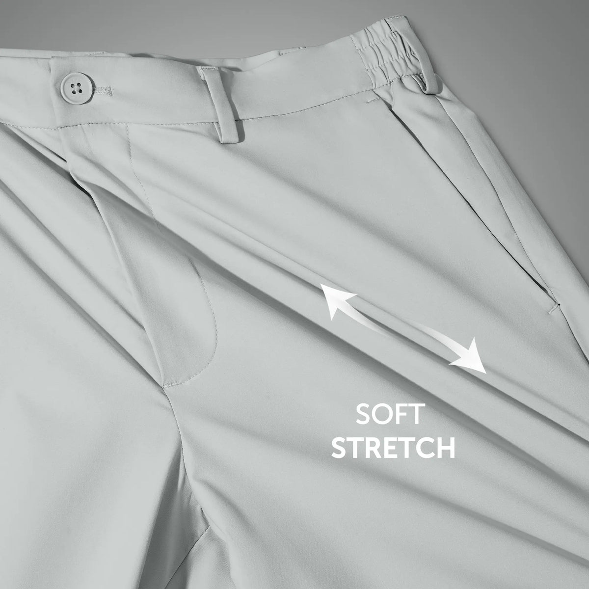 VELOCITY: Soft Stretch Pants - Relaxed Fit Chrome White