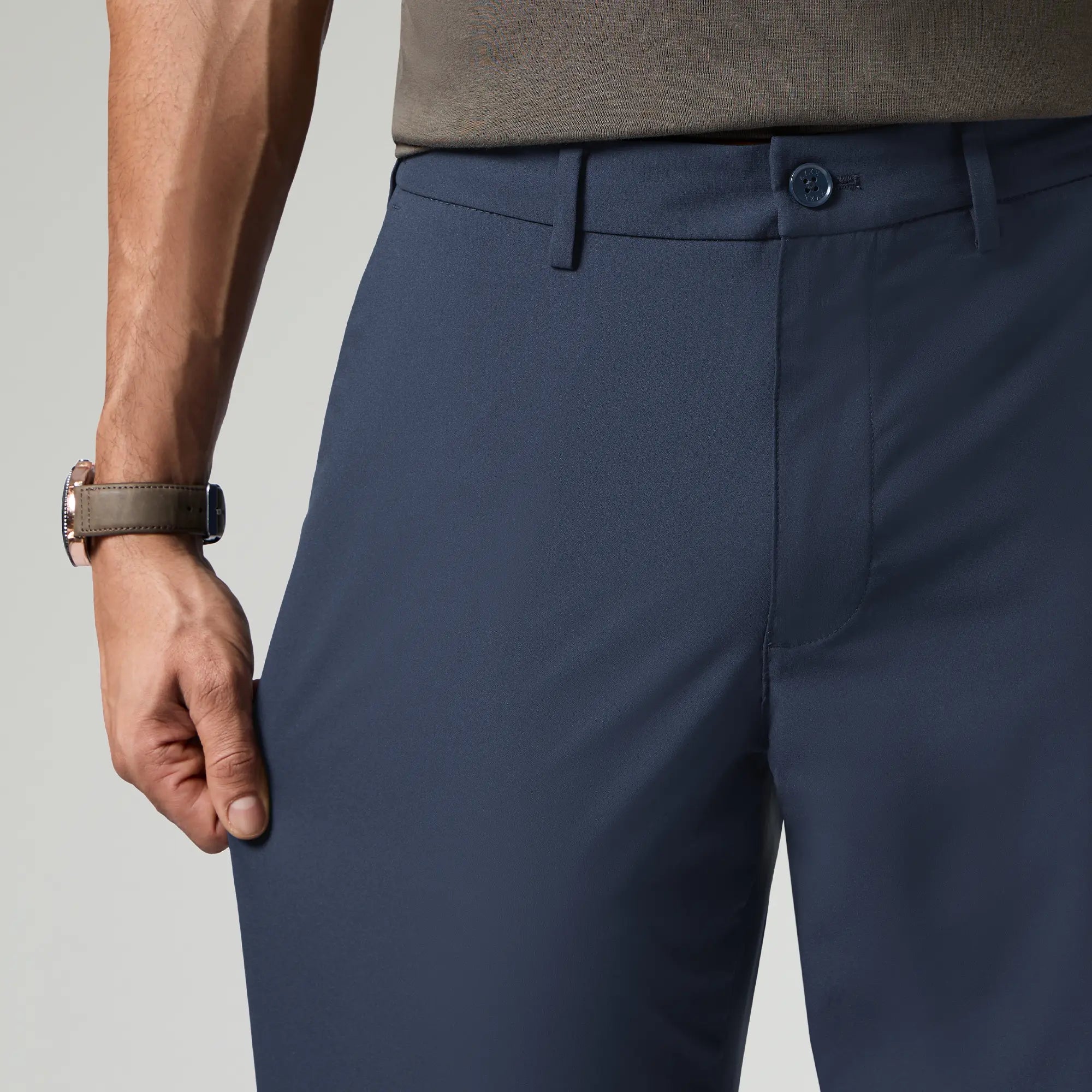 Mens Velocity Polyester Mobile Pants Midnight Blue