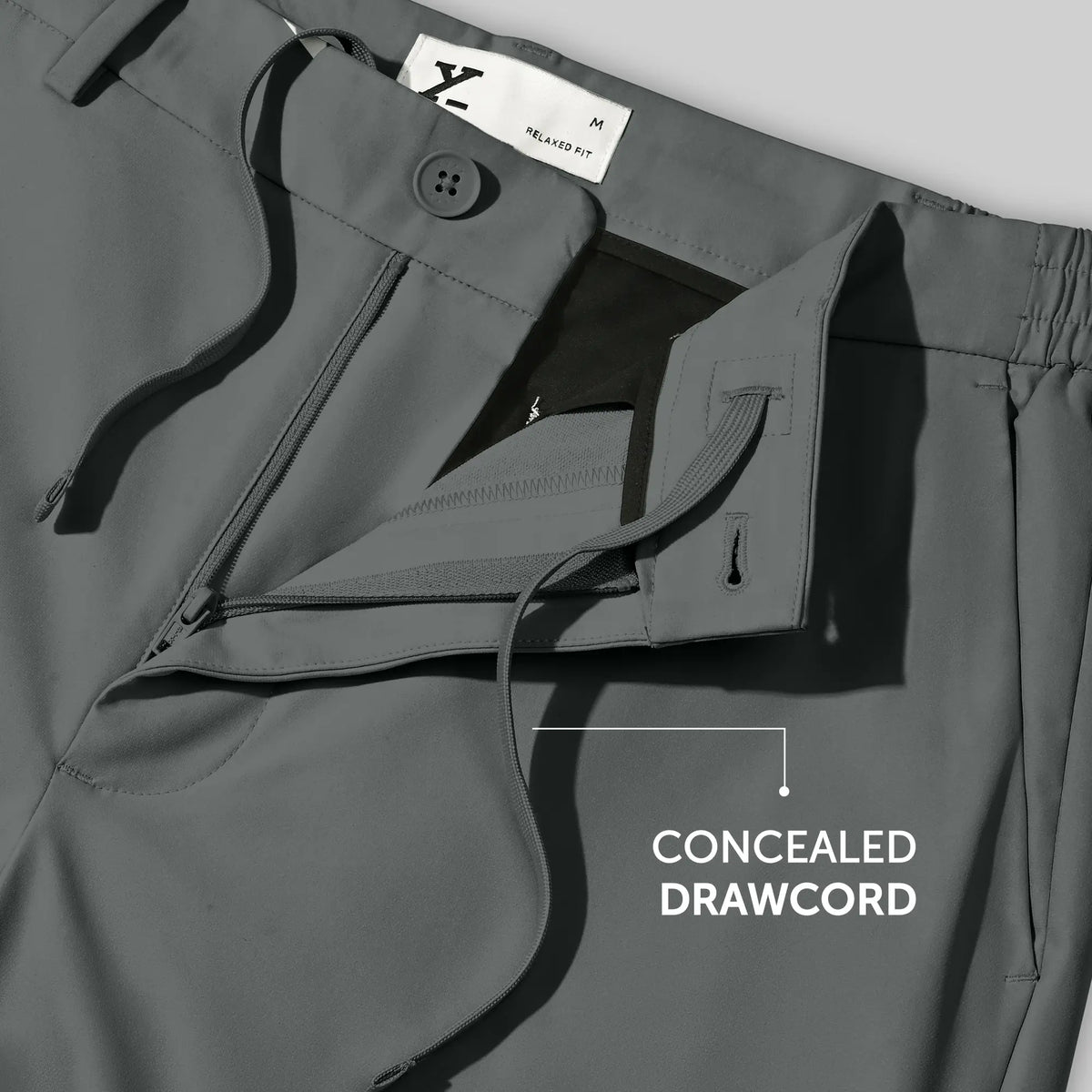 VELOCITY: Soft Stretch Pants - Straight Fit Ash Grey