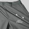 VELOCITY: Soft Stretch Pants - Straight Fit Ash Grey