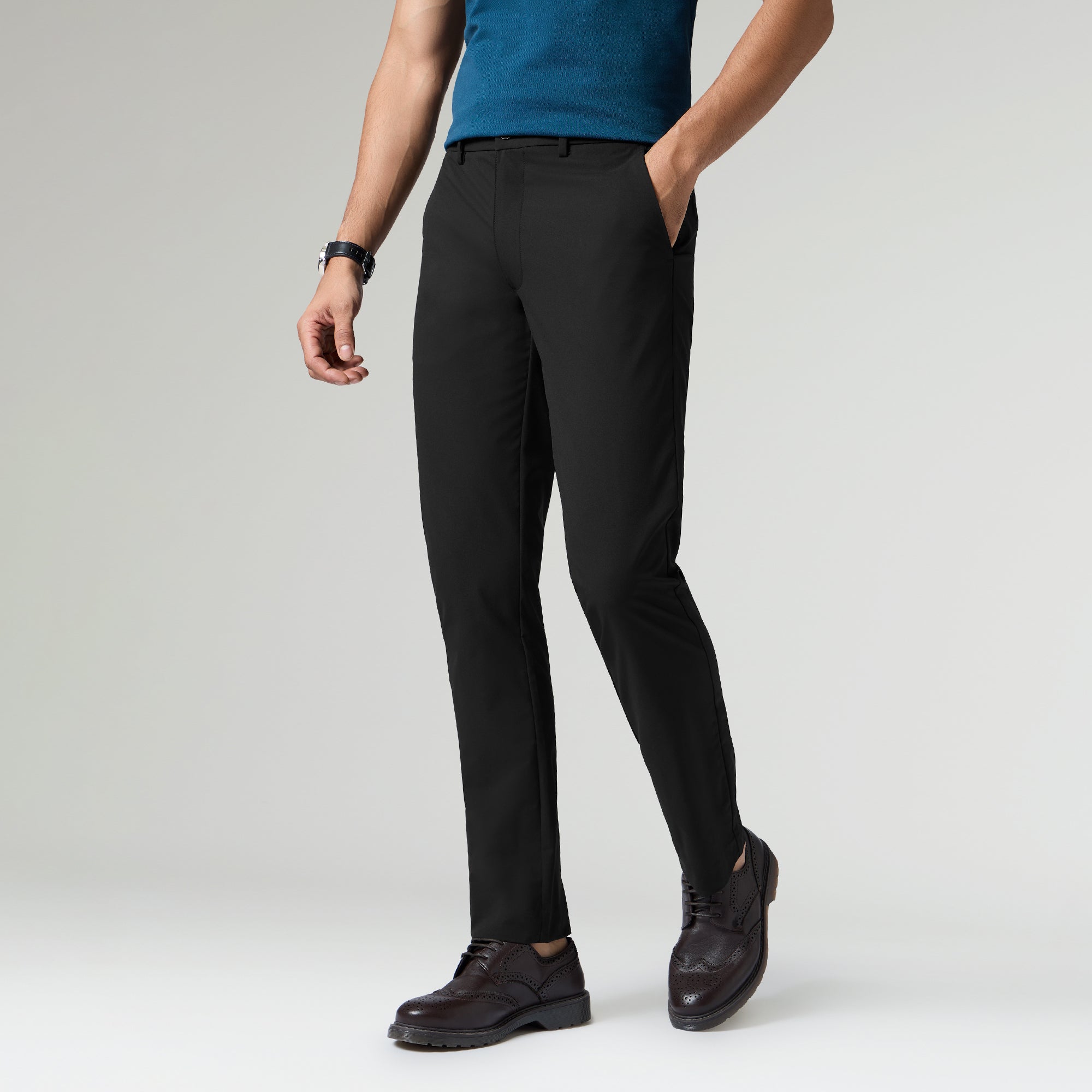 Mens Kinetic Polyester Mobile Pants Pitch Black