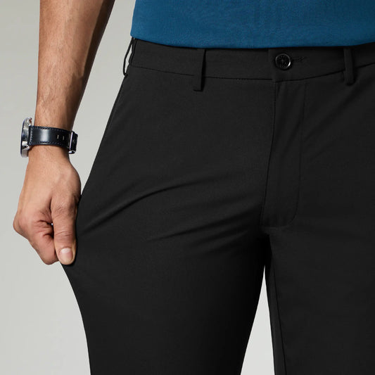 KINETIC: Soft Stretch Pants - Slim Fit Pitch Black - XYXX Crew