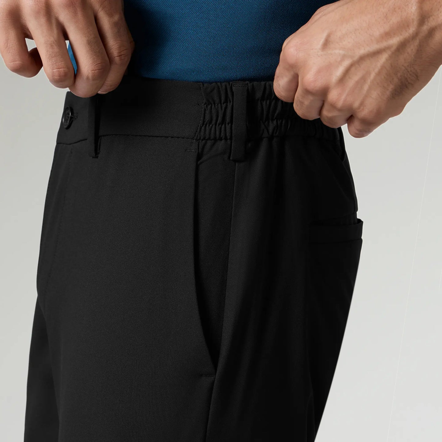 KINETIC: Soft Stretch Pants - Slim Fit Pitch Black - XYXX Crew