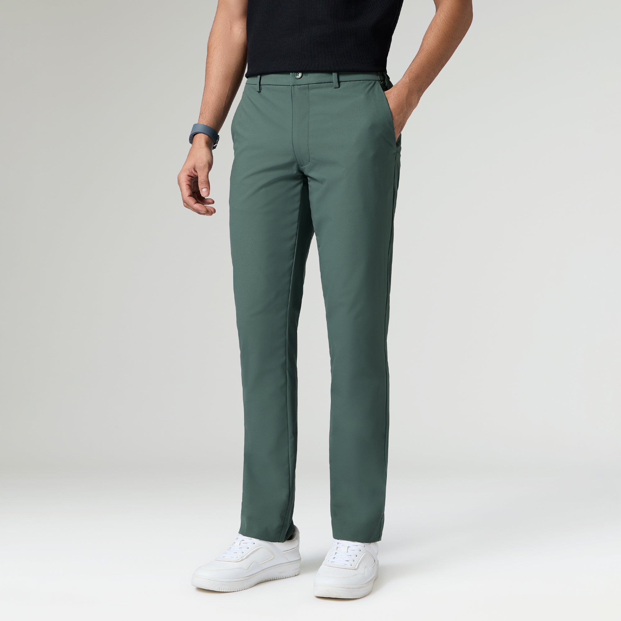 Mens Kinetic Polyester Mobile Pants Pine Green