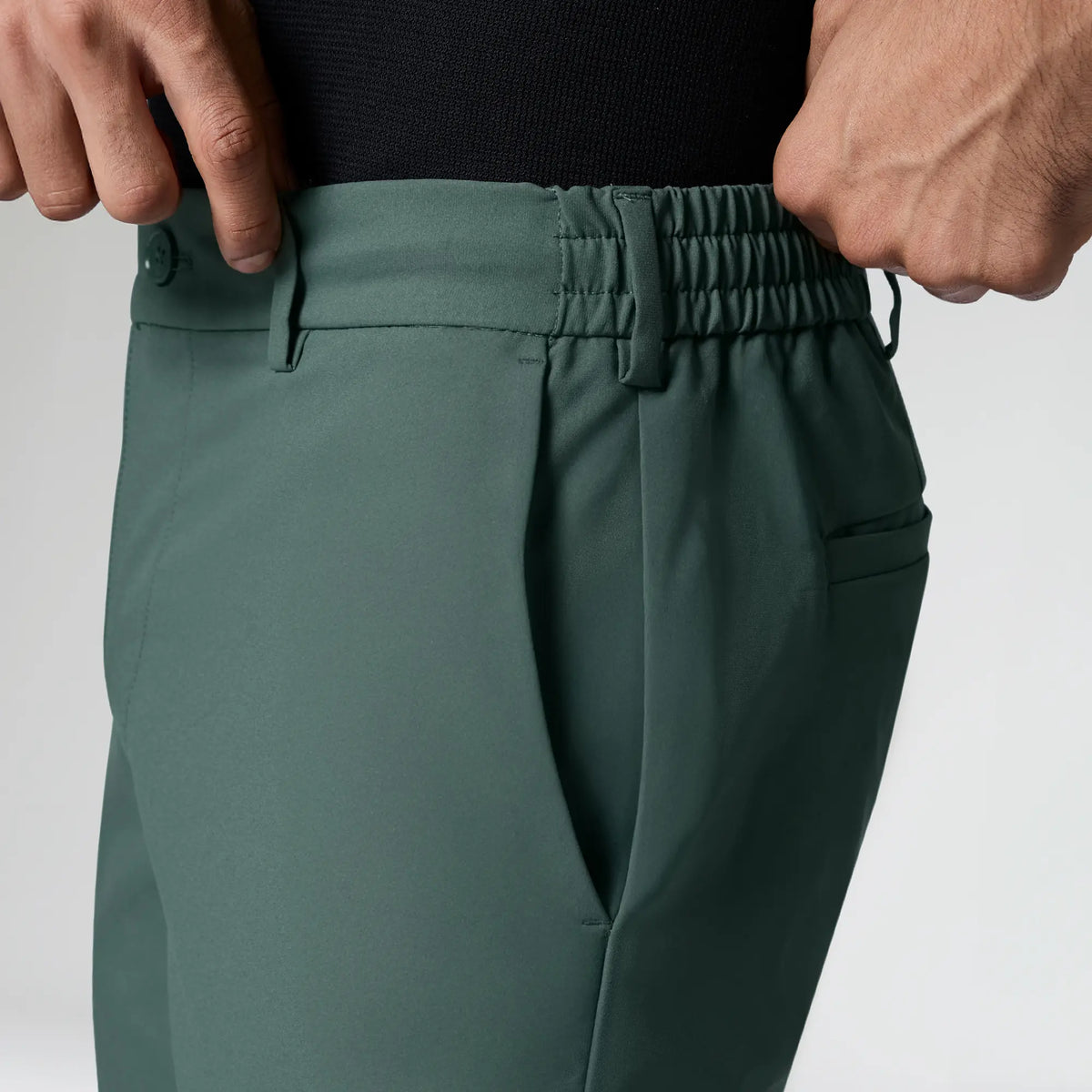KINETIC: Soft Stretch Pants - Slim Fit Pine Green - XYXX Crew