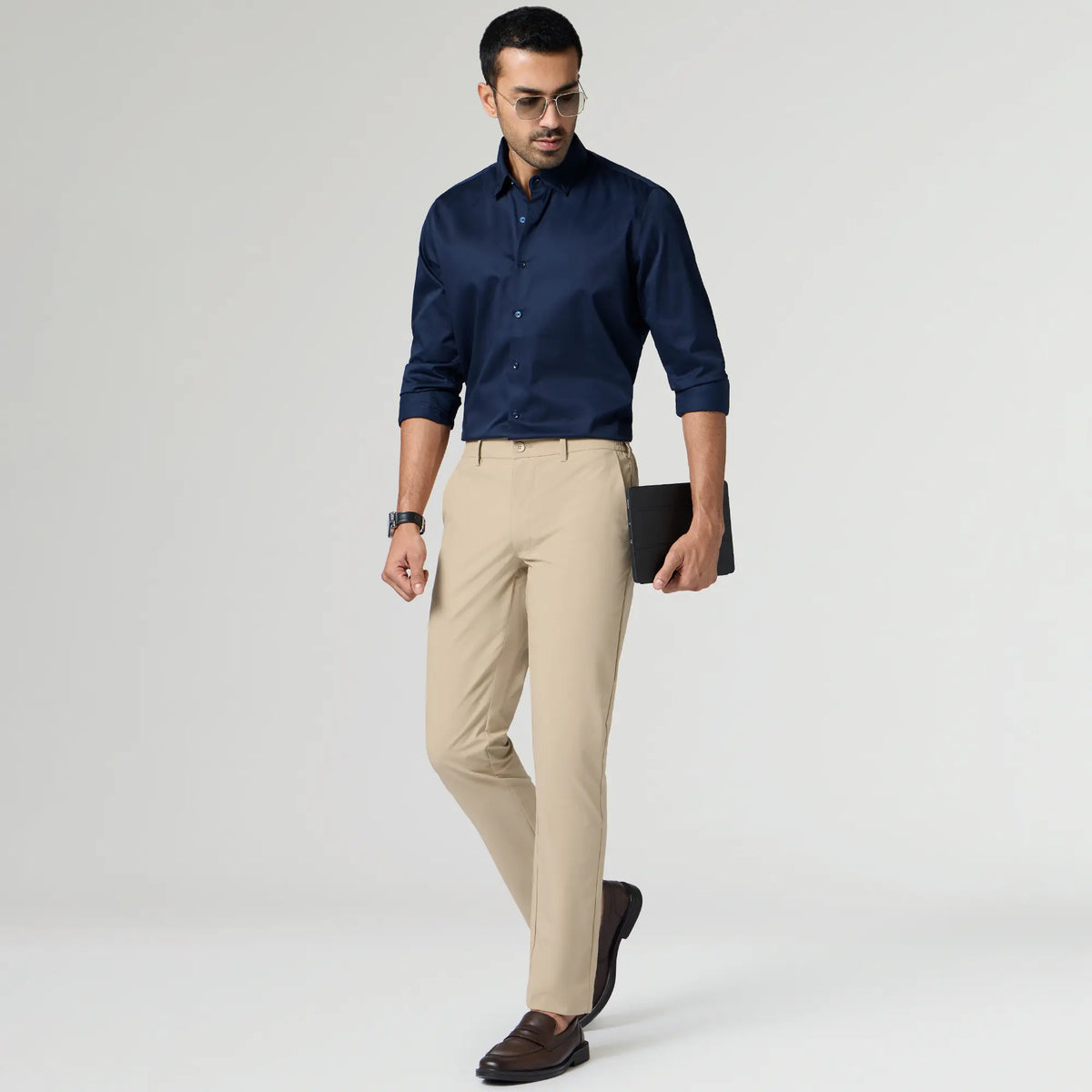 KINETIC: Soft Stretch Pants - Slim Fit Tan Brown - XYXX Crew