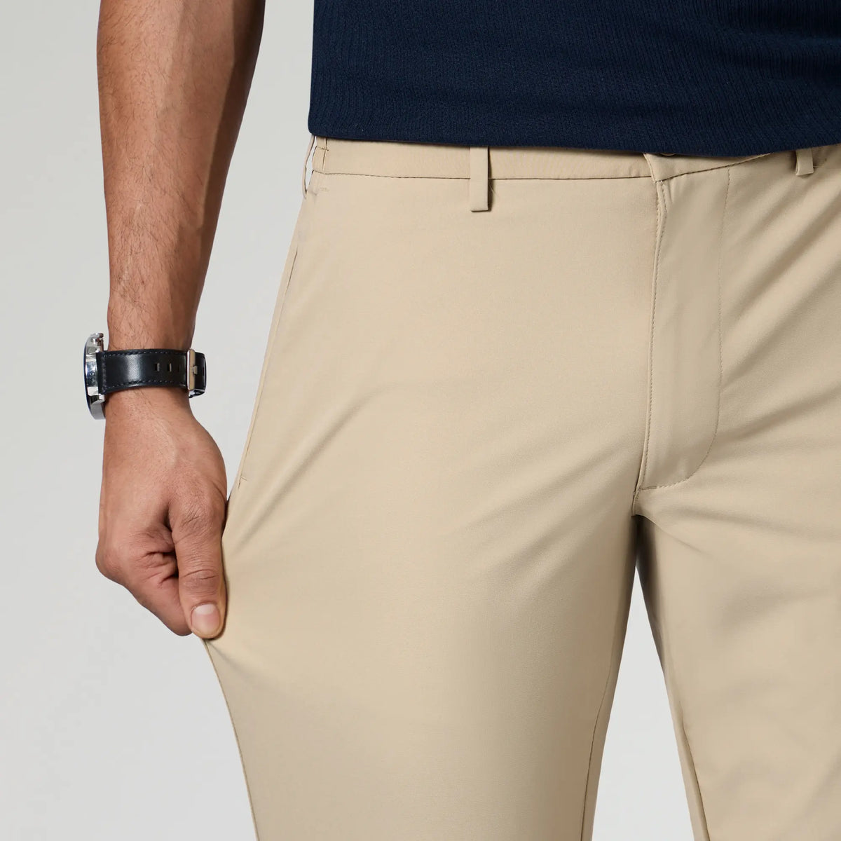 KINETIC: Soft Stretch Pants - Slim Fit Tan Brown - XYXX Crew