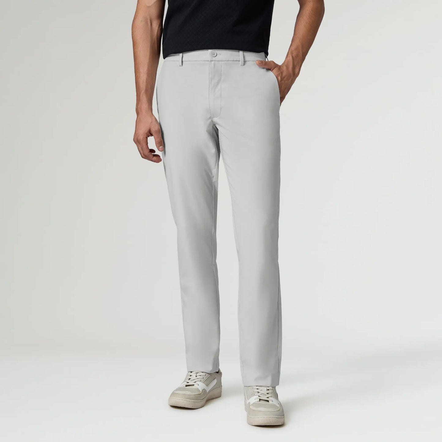 KINETIC: Soft Stretch Pants - Slim Fit Chrome White - XYXX Crew
