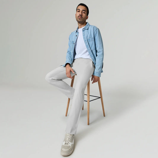 KINETIC: Soft Stretch Pants - Slim Fit Chrome White - XYXX Crew