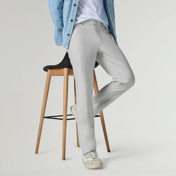 KINETIC: Soft Stretch Pants - Slim Fit Chrome White - XYXX Crew