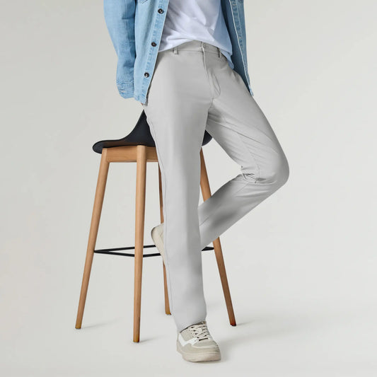 KINETIC: Soft Stretch Pants - Slim Fit Chrome White - XYXX Crew