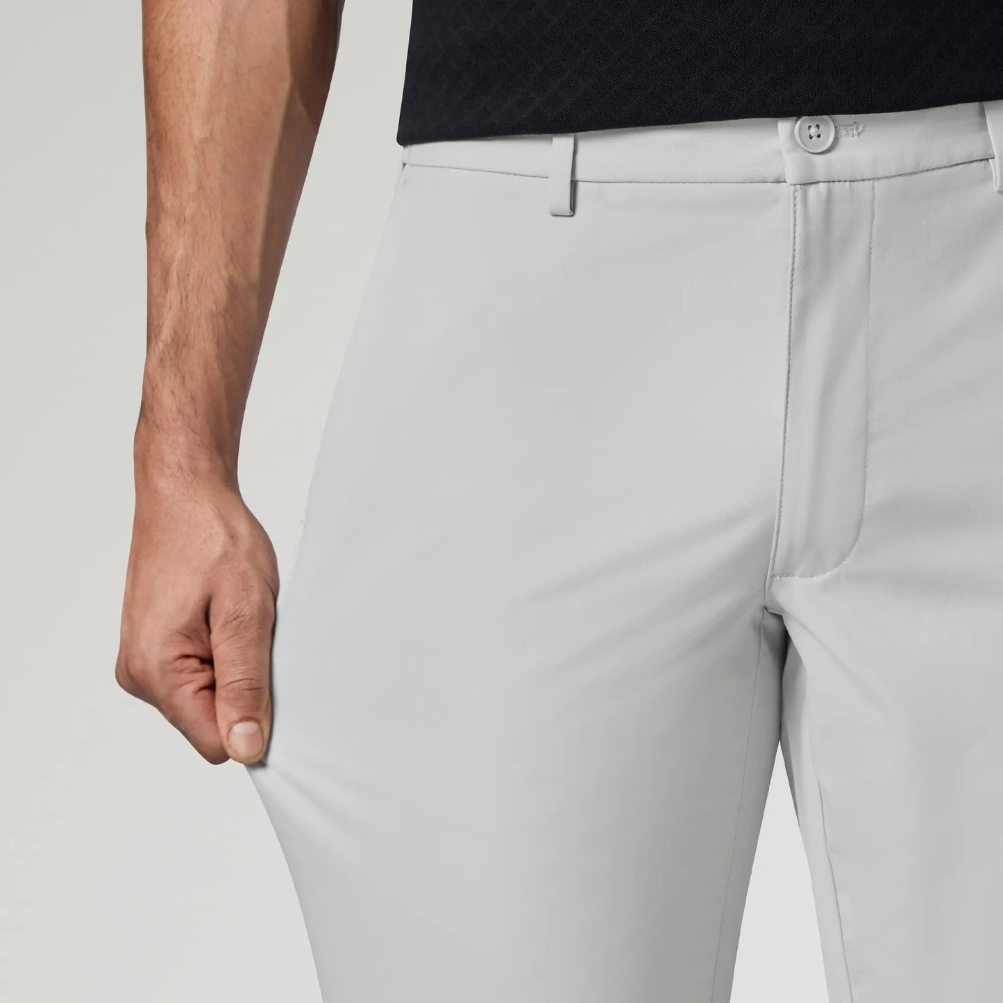 KINETIC: Soft Stretch Pants - Slim Fit Chrome White - XYXX Crew