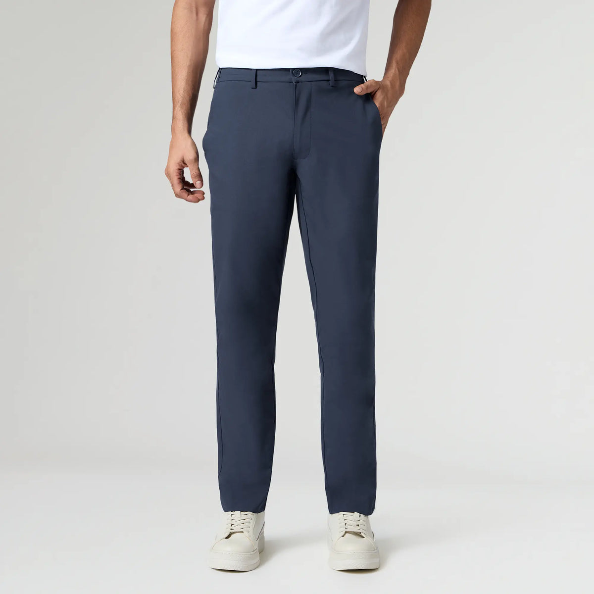 KINETIC: Soft Stretch Pants - Slim Fit Midnight Blue