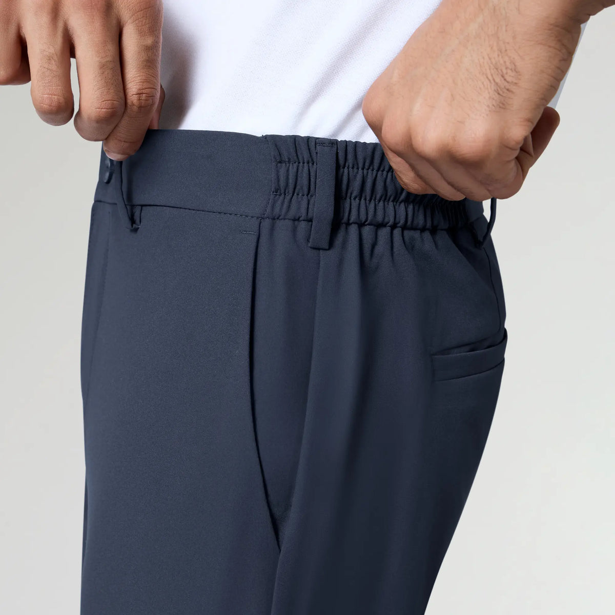 KINETIC: Soft Stretch Pants - Slim Fit Midnight Blue
