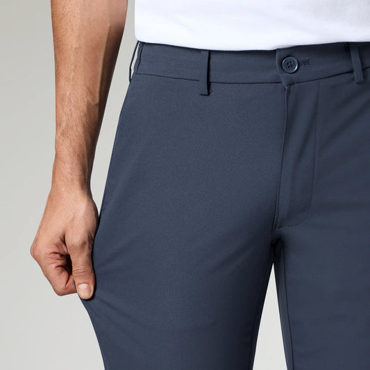 KINETIC: Soft Stretch Pants - Slim Fit Midnight Blue