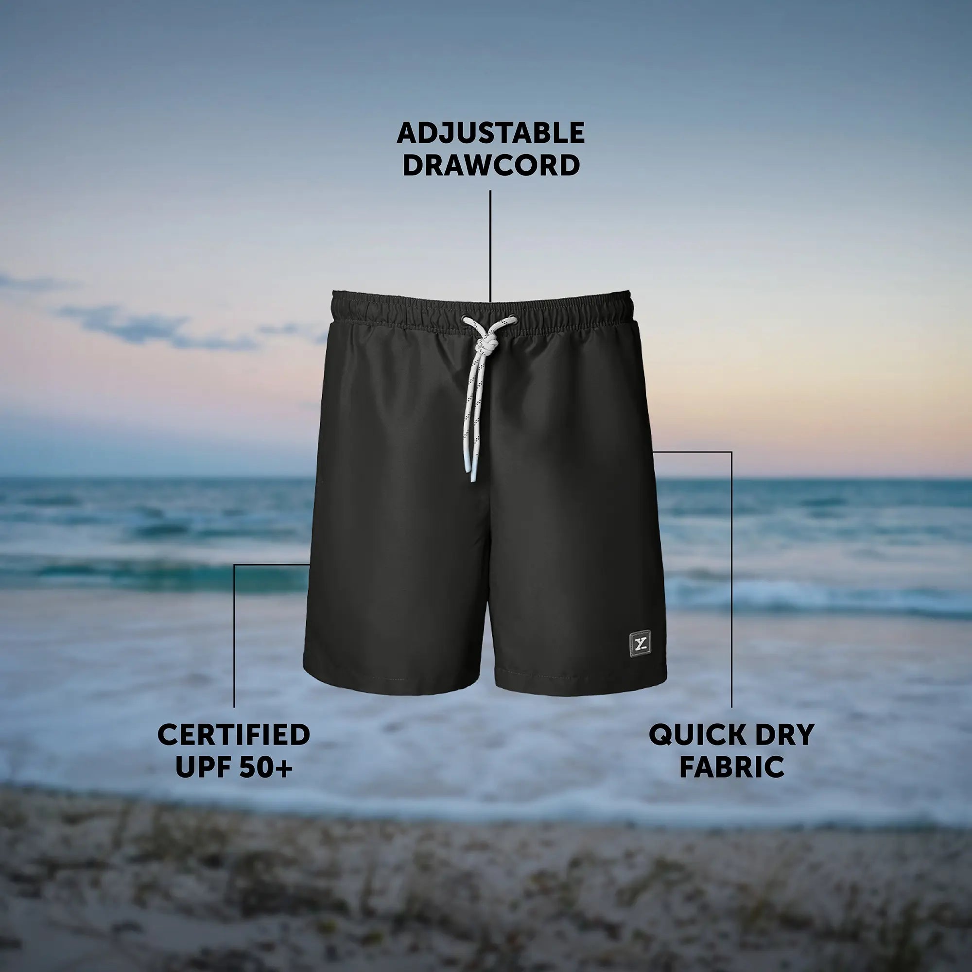 Aqua Swim Shorts Smoke Black