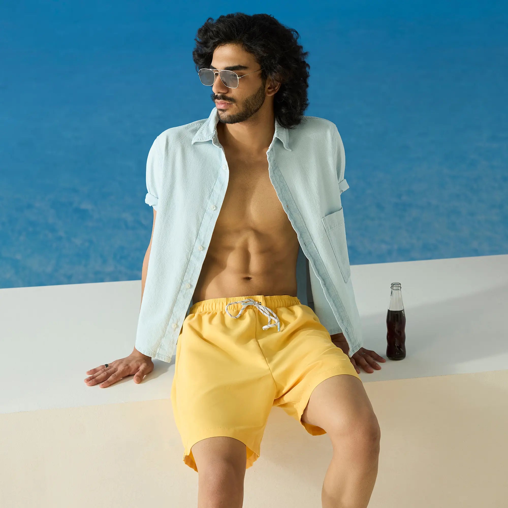 Aqua Swim Shorts Butter Yellow