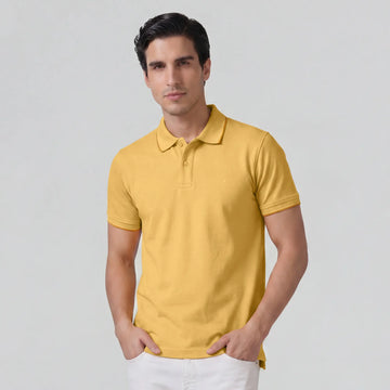 Accent Cotton Polo T-shirt - Sunshine Yellow
