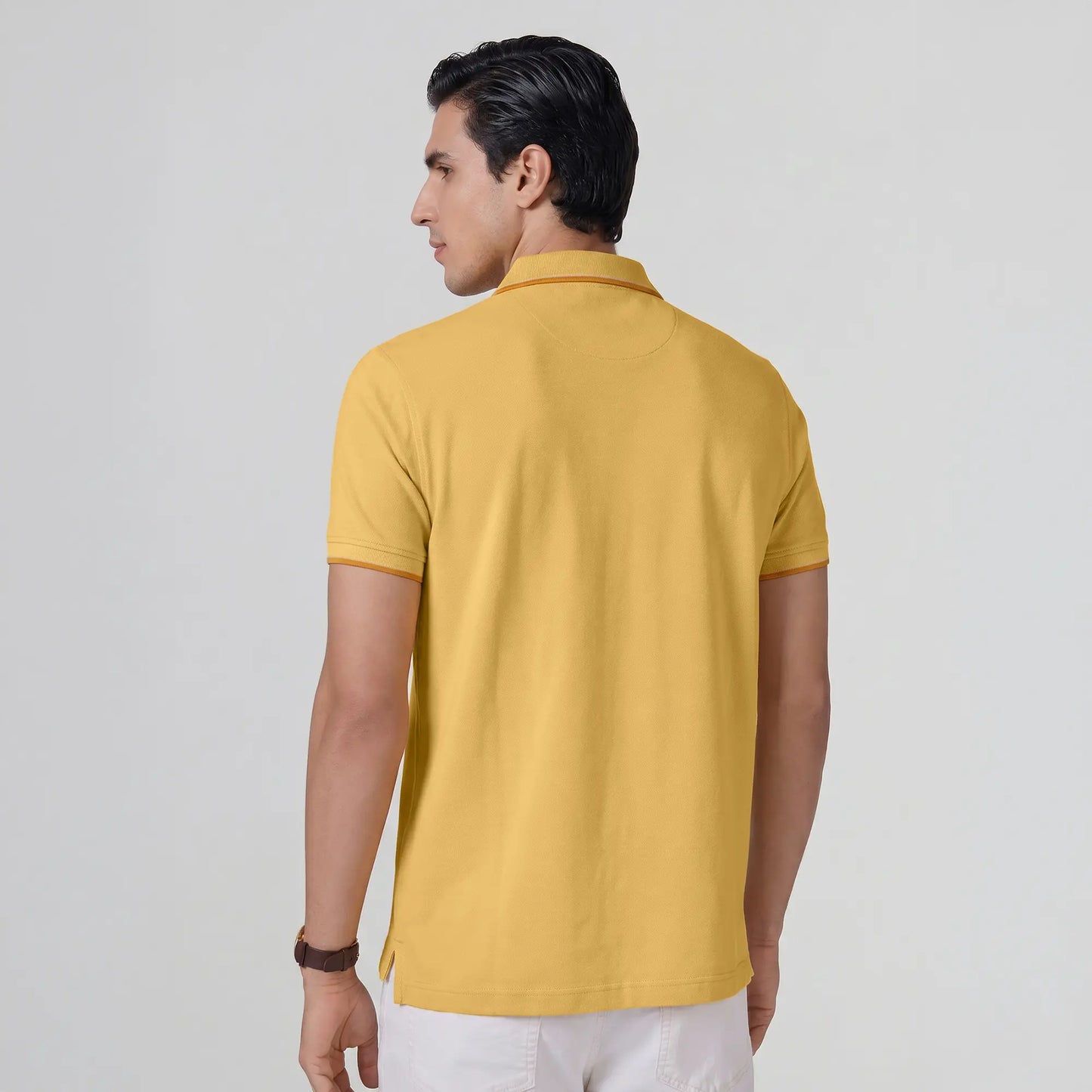 Accent Cotton Polo T-shirt - Sunshine Yellow