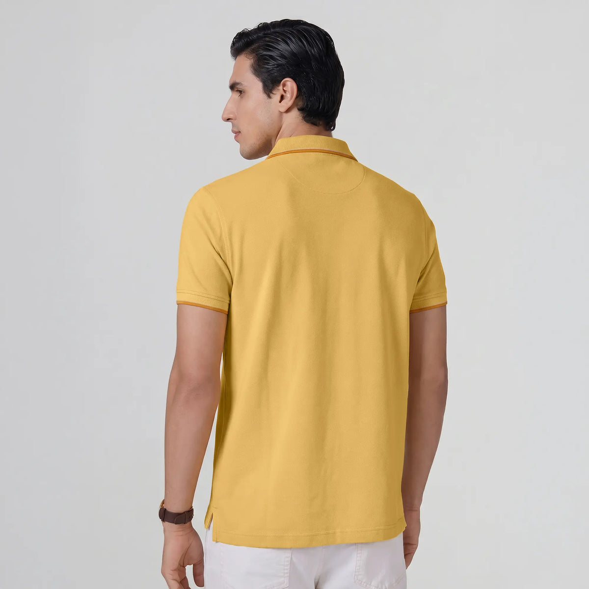 Accent Cotton Polo T-shirt - Sunshine Yellow