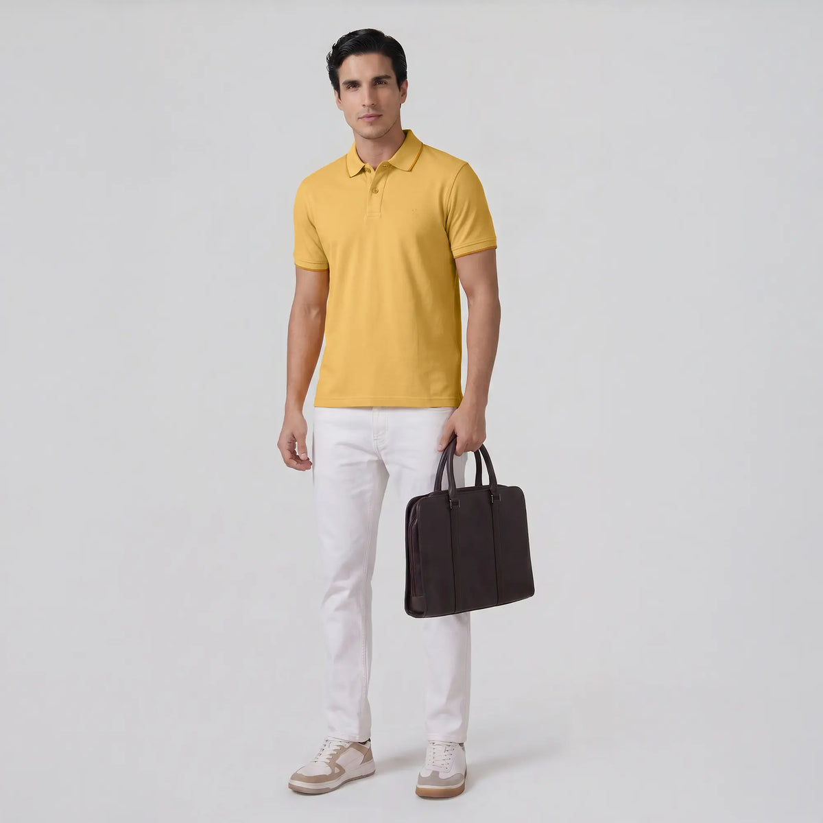 Accent Cotton Polo T-shirt - Sunshine Yellow
