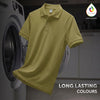 Accent Cotton Polo T-shirt - Olive Green