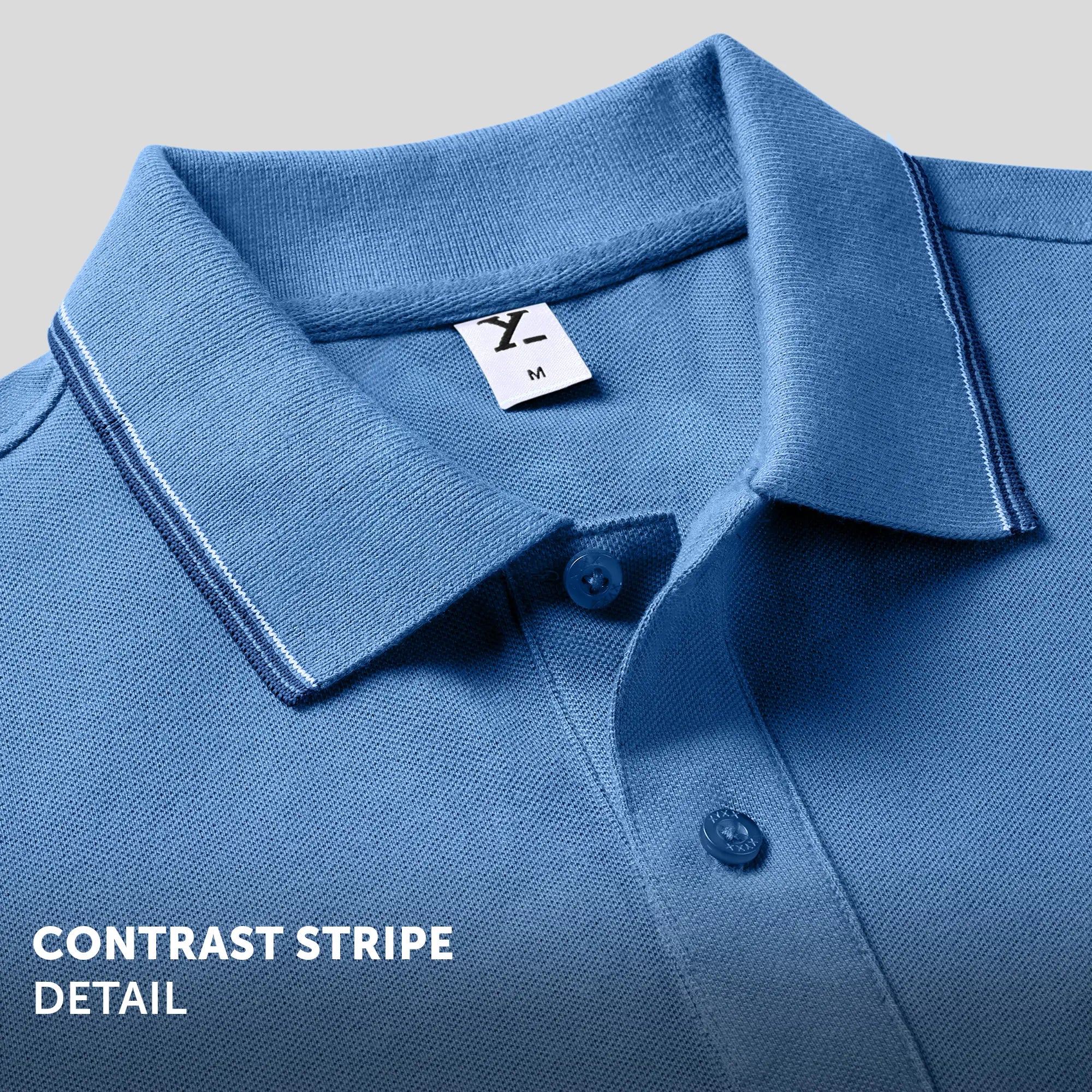 Accent Cotton Polo T-shirt - French Blue