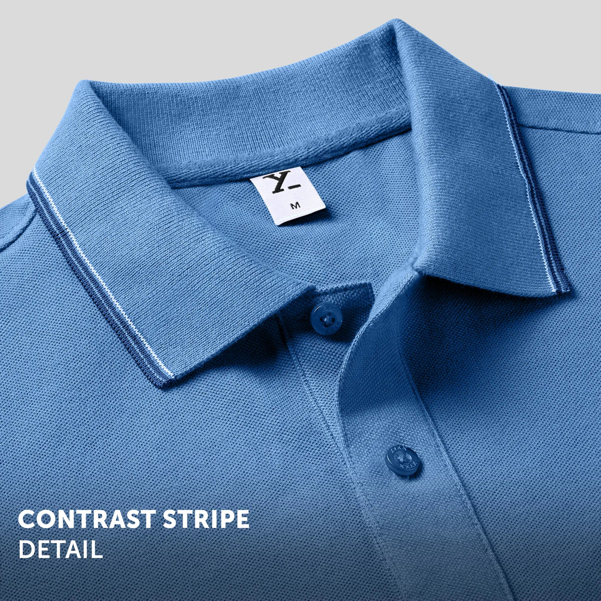 Accent Cotton Polo T-shirt - French Blue