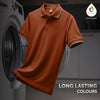 Accent Cotton Polo T-shirt - Brick Red