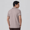 Accent Cotton Polo T-shirt - Blush Grey
